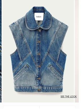 ba&sh Max Denim Waistcoat / Vest